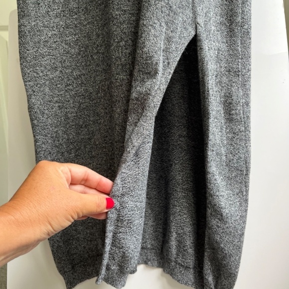 REVOLVE MINKPINK Temptation Gray Cotton Boho Chic Rib Knit Maxi Dress, Size M - Picture 4 of 9